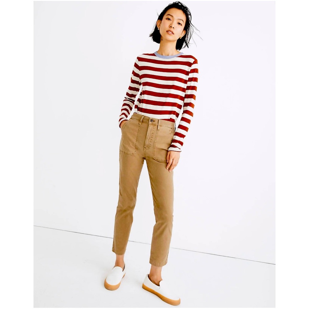 NWT Madewell Stovepipe Fatigue Pants in Khaki